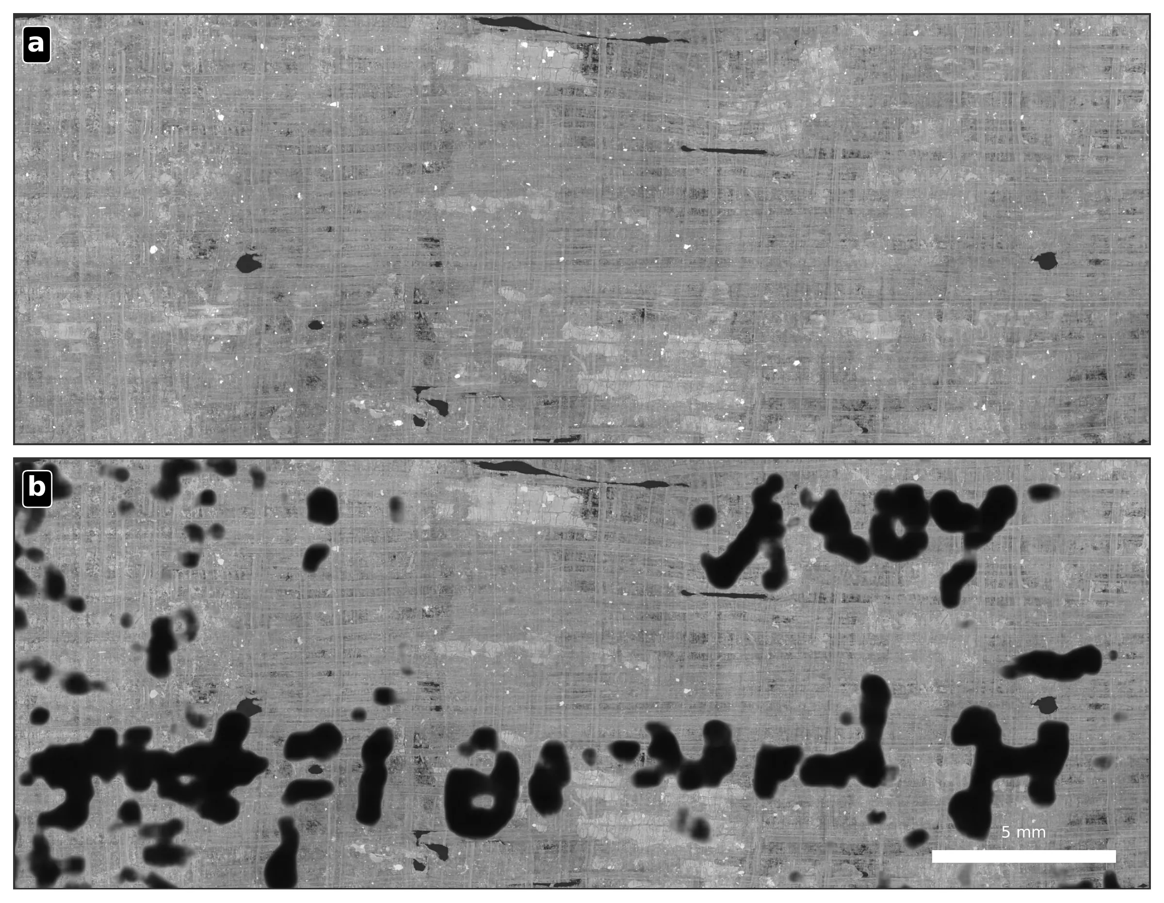 PHerc. 139 title region: surface rendering and ink-enhanced view revealing the title and author attribution, identifying the work as Philodemus, On Gods, Book 8.
